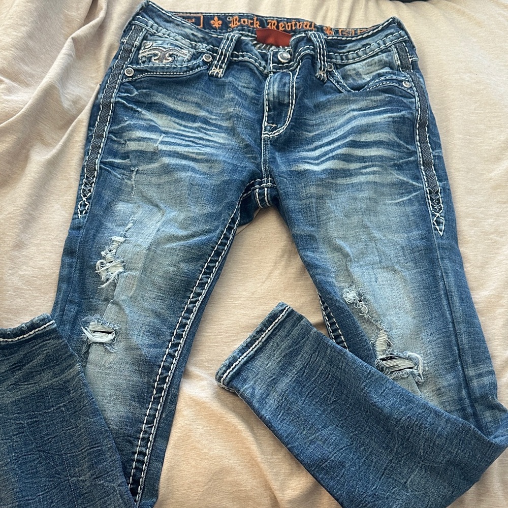 Rock Revival Women's Faded Blue Skinny Jeans